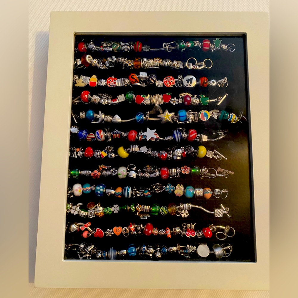 Willabee and Ward Monthly Charm Bracelets Set With Display Case Collection